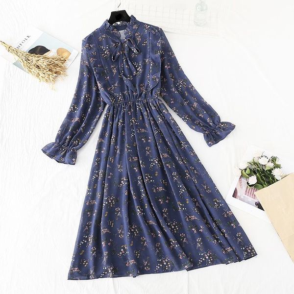 casual dresses women dress 2021 spring chiffon bow neck retro elegante a-line full sleeve vintage floral vestidos female, Black;gray
casual dresses women dress 2021 spring chiffon bow neck retro elegante a-line full sleeve vintage floral vestidos female, Black;gray