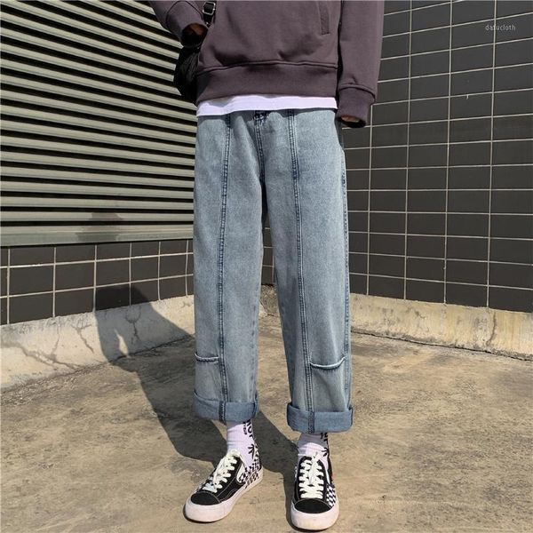 women's jeans denim pants autumn korean style large size cropped for plump girls handsome straight loose slimming daddy wide leg, Blue
women's jeans denim pants autumn korean style large size cropped for plump girls handsome straight loose slimming daddy wide leg, Blue