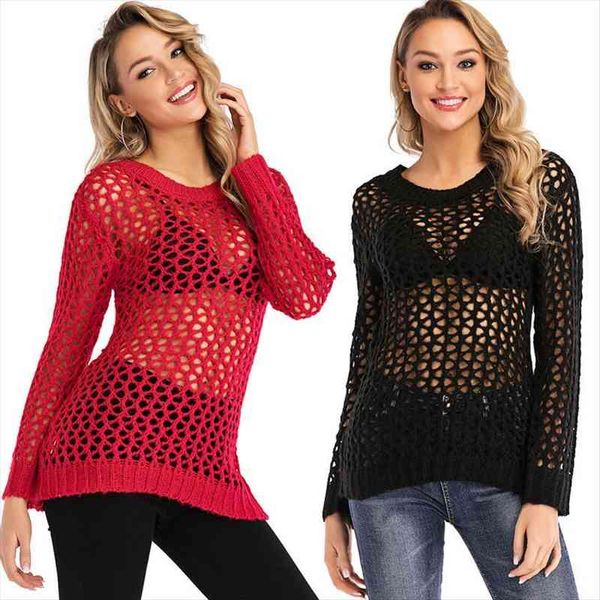 woman mesh hollow women womens sweater pullovers female spring autumn perspective long sleeve clothing, White;black
woman mesh hollow women womens sweater pullovers female spring autumn perspective long sleeve clothing, White;black