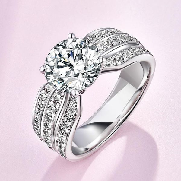 cluster rings 925 silver ring engagement 4 prongs setting 3 row cubic zirconia anel jewelry for women love bague anillos mujer, Golden;silver
cluster rings 925 silver ring engagement 4 prongs setting 3 row cubic zirconia anel jewelry for women love bague anillos mujer, Golden;silver