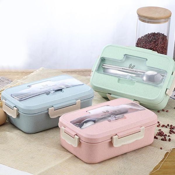 dinnerware sets bento box for kids student container wheat straw material leak-proof square lunch with stainless steel spoon chopsticks
dinnerware sets bento box for kids student container wheat straw material leak-proof square lunch with stainless steel spoon chopsticks