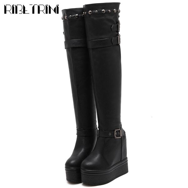 boots brand chic gothic style buckles cosplay thick platform height high heels increases over the knee shoes boots women, Black
boots brand chic gothic style buckles cosplay thick platform height high heels increases over the knee shoes boots women, Black