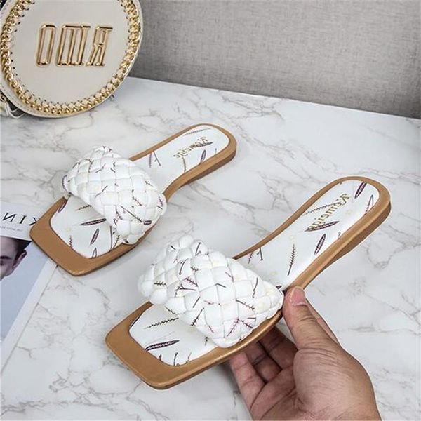 slippers 2021 women weave square toe flat heel summer outdoor beach slides slip on sandal flip flops big size 42, Black
slippers 2021 women weave square toe flat heel summer outdoor beach slides slip on sandal flip flops big size 42, Black