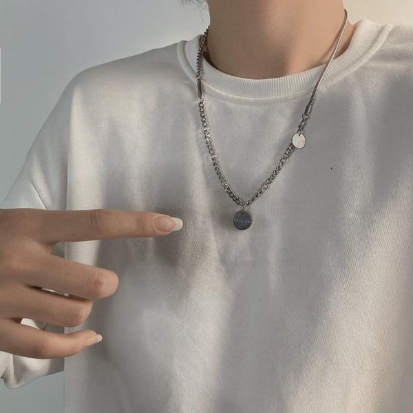 chains steel titanium hip hop splicing snake bone necklace men's and women's personality fashion brand letter pendant short, Silver
chains steel titanium hip hop splicing snake bone necklace men's and women's personality fashion brand letter pendant short, Silver