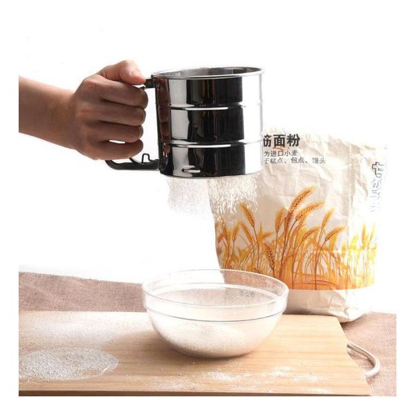 stainless steel flour sifter & shakers with handle and scales powder sieve bakeware strainer baking pastry tools
stainless steel flour sifter & shakers with handle and scales powder sieve bakeware strainer baking pastry tools