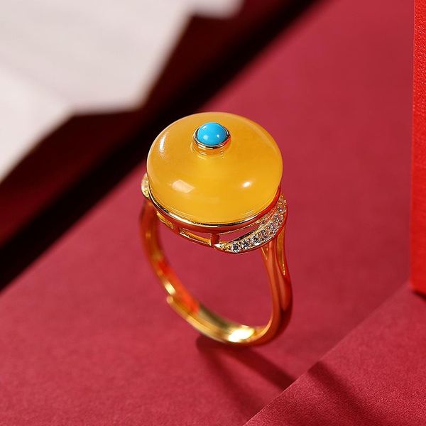 cluster rings s925 sterling silver gilded natural beeswax amber turquoise sweet retro women wedding ring fine jewelry k0219, Golden;silver
cluster rings s925 sterling silver gilded natural beeswax amber turquoise sweet retro women wedding ring fine jewelry k0219, Golden;silver