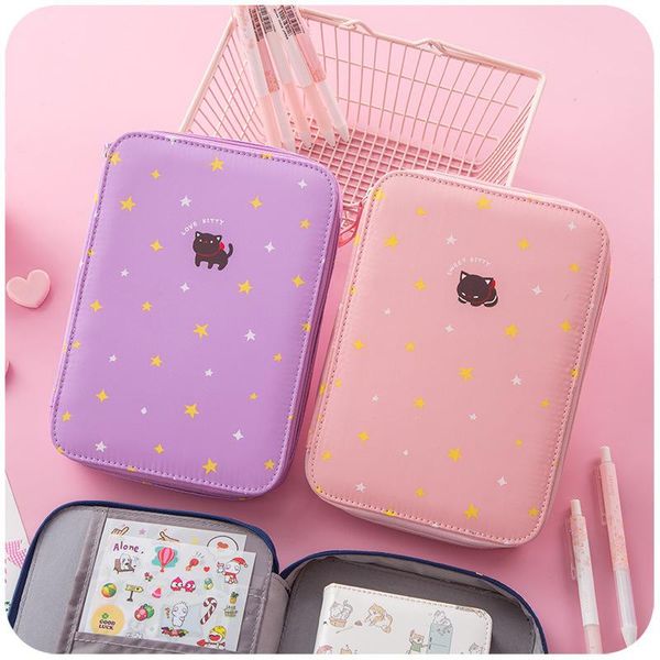 pencil bags cartoon cat art pen case large capacity makeup brush boxes korean stationery office school supplies pouch girls gift
pencil bags cartoon cat art pen case large capacity makeup brush boxes korean stationery office school supplies pouch girls gift
