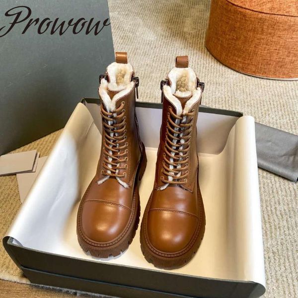 boots prowow genuine leather khaki black cozy fur round toe comfortable winter warm shoes women zapatos mujer
boots prowow genuine leather khaki black cozy fur round toe comfortable winter warm shoes women zapatos mujer