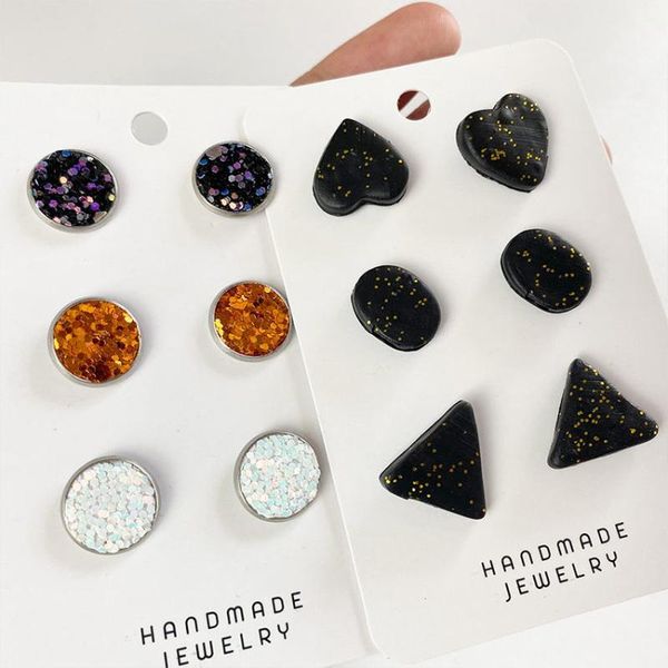 stud 3 pairs/set 2021 halloween theme glitter leather dot earrings set for women fashion green purple gold disc, Golden;silver
stud 3 pairs/set 2021 halloween theme glitter leather dot earrings set for women fashion green purple gold disc, Golden;silver