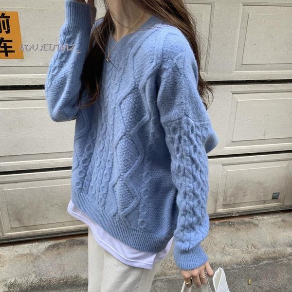 women's sweaters aowdmtz autumn and winter korean ladies sweater fashion loose fake two-piece thick coat jacket female drop, White;black
women's sweaters aowdmtz autumn and winter korean ladies sweater fashion loose fake two-piece thick coat jacket female drop, White;black