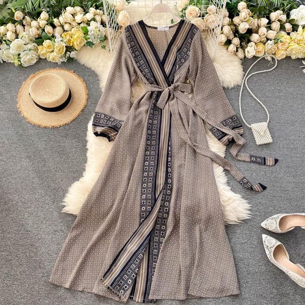 casual dresses baijinbai fashion women dress ladies printed lace-up waistband long sleeved sashes waist slim style swing a-line, Black;gray
casual dresses baijinbai fashion women dress ladies printed lace-up waistband long sleeved sashes waist slim style swing a-line, Black;gray
