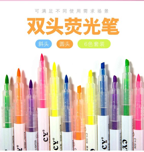 painting pens double orcent students use color pen to mark the key line slant head multicolor 6-color stationery, Black;red
painting pens double orcent students use color pen to mark the key line slant head multicolor 6-color stationery, Black;red