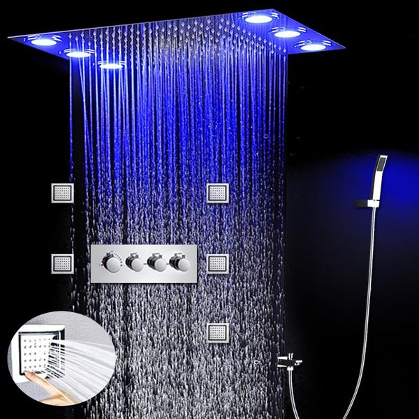 luxury remote control light rainfall led shower head bathroom recessed ceiling faucets set body jets massage sets
luxury remote control light rainfall led shower head bathroom recessed ceiling faucets set body jets massage sets