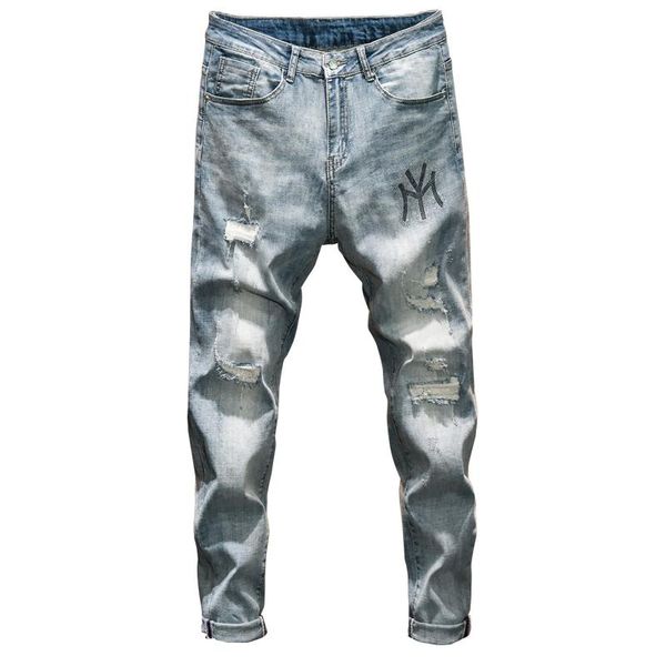 men's jeans ripped men skinny slim fit light blue stretch moto tapered printed rhinestone streetwear pencil pants,310
men's jeans ripped men skinny slim fit light blue stretch moto tapered printed rhinestone streetwear pencil pants,310