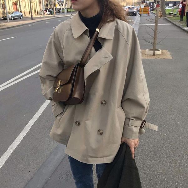 spring 2021 korea sienne blogger's design feeling small short windbreaker women's trench coats, Tan;black
spring 2021 korea sienne blogger's design feeling small short windbreaker women's trench coats, Tan;black