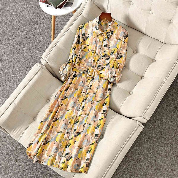 europe fashions spring clothes ladies designers turn down collar leaf print shirt dress robe femme chiffon dresses, Black;gray
europe fashions spring clothes ladies designers turn down collar leaf print shirt dress robe femme chiffon dresses, Black;gray