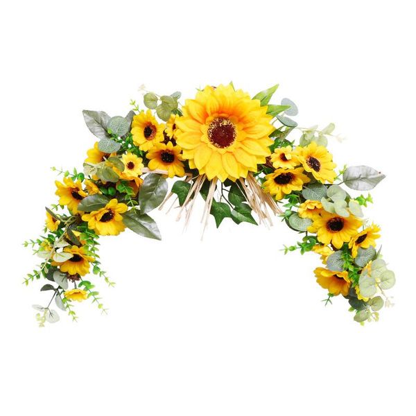 decorative flowers & wreaths practical artificial sunflower summer wreath fake flower with yellow and green leaves 45*8cm
decorative flowers & wreaths practical artificial sunflower summer wreath fake flower with yellow and green leaves 45*8cm