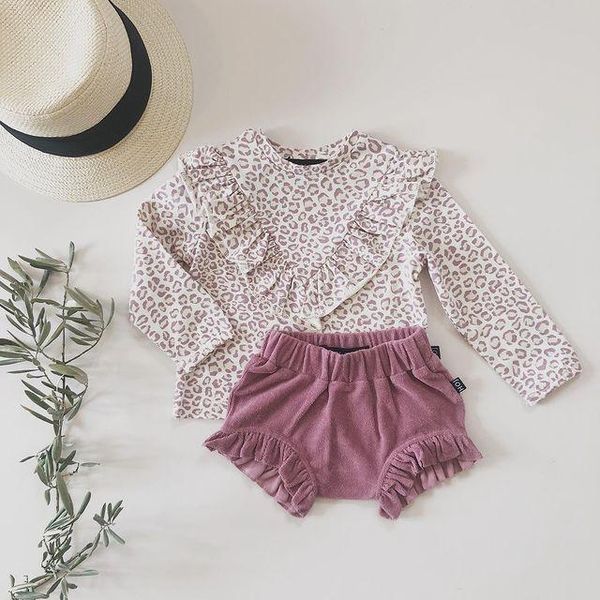 clothing sets autumn 2pcs baby girls borns infant leopard long sleeve t-shirt pullovers ruffles short pants outfits 0-24m, White
clothing sets autumn 2pcs baby girls borns infant leopard long sleeve t-shirt pullovers ruffles short pants outfits 0-24m, White
