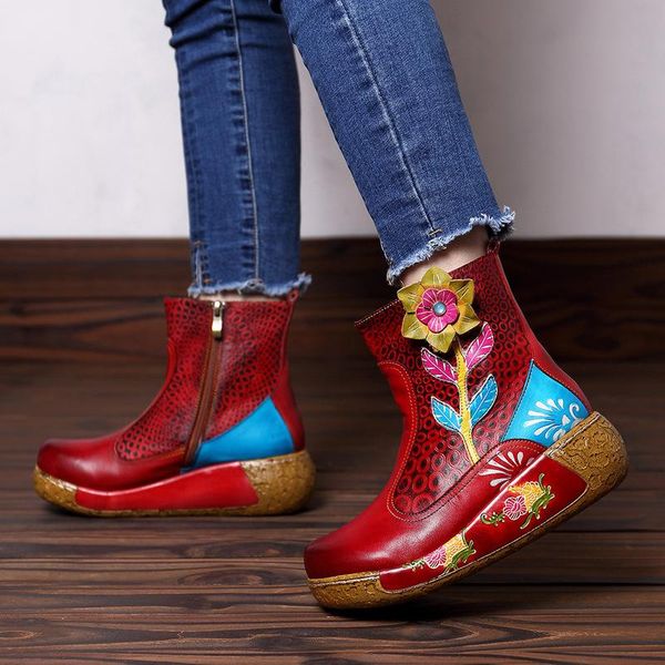 boots retro women elegance vintage comfortable embossed genuine leather printing splicing hollow zipper pumps ladies shoes, Black
boots retro women elegance vintage comfortable embossed genuine leather printing splicing hollow zipper pumps ladies shoes, Black