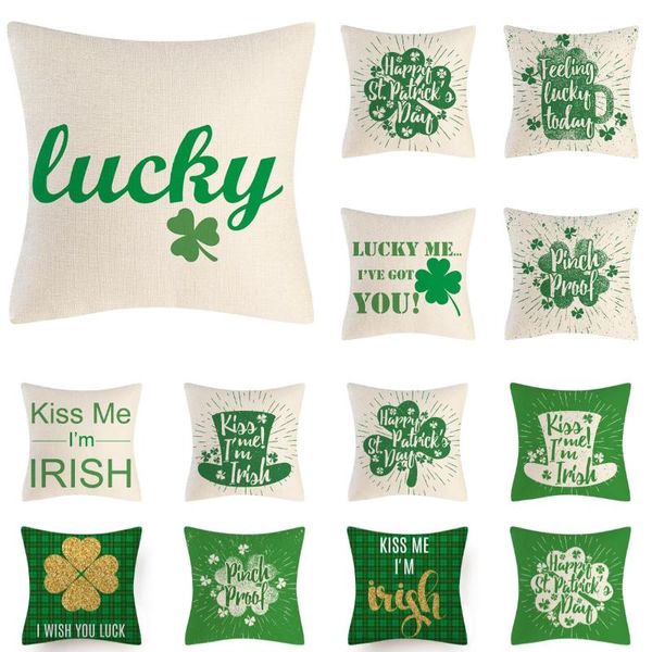 cushion/decorative pillow 2021 lucky shamrock irish style cushion cover green clover leaf print for st. patrick's day decorative pillow
cushion/decorative pillow 2021 lucky shamrock irish style cushion cover green clover leaf print for st. patrick's day decorative pillow