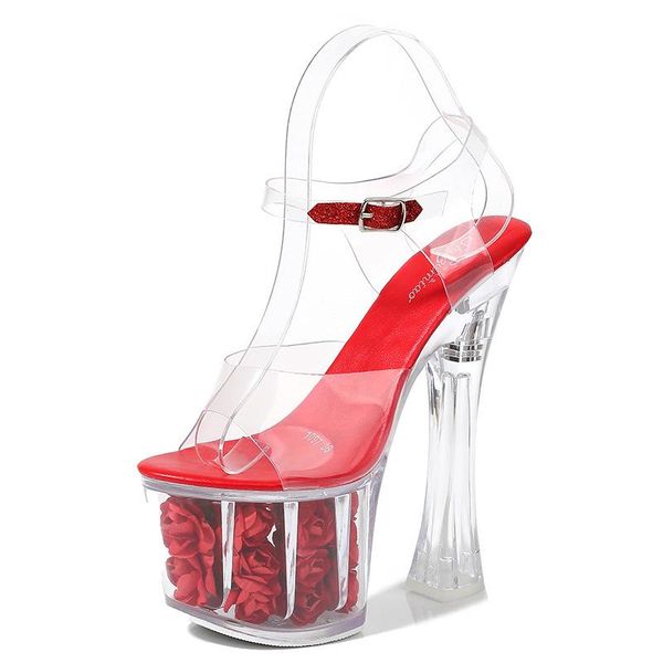 flowers transparent crystal ankle strap sandals shoes pvc platform women high heels thick heel ultra, Black
flowers transparent crystal ankle strap sandals shoes pvc platform women high heels thick heel ultra, Black