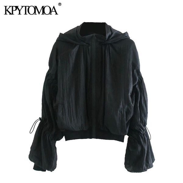 women fashion adjustable drawstrings organza hoodies vintage long sleeve side pockets female outerwear chic 210416, Black
women fashion adjustable drawstrings organza hoodies vintage long sleeve side pockets female outerwear chic 210416, Black