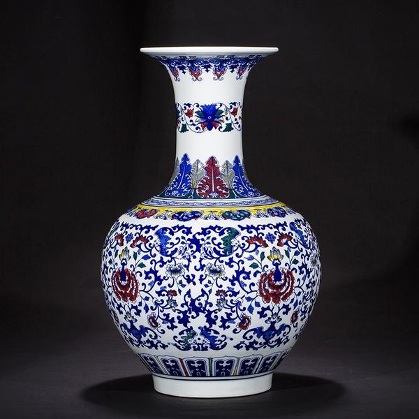 vases jingdezhen ceramic blue and white porcelain vase imitation of qianlong year painted antique living room decoration large
vases jingdezhen ceramic blue and white porcelain vase imitation of qianlong year painted antique living room decoration large