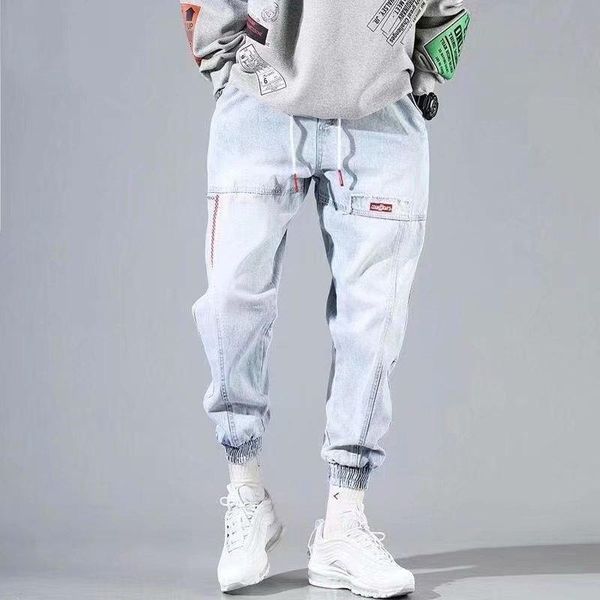 men's pants jeans trousers loose trendy brand harem 2021 casual long loose-fitting trend, Black
men's pants jeans trousers loose trendy brand harem 2021 casual long loose-fitting trend, Black