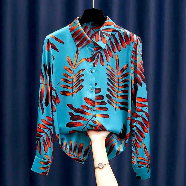 women's blouses & shirts runway designer spring autumn clothes women blouse shirt chic printed long sleeve blusas ls028, White
women's blouses & shirts runway designer spring autumn clothes women blouse shirt chic printed long sleeve blusas ls028, White