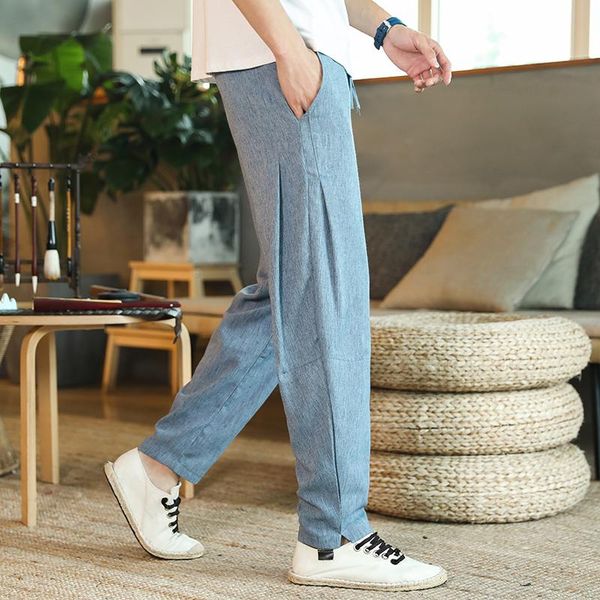 men's pants m-5xl loose fit plus size men chinese style summer plain color harem leisure linen ankle length trousers xxxxxl, Black
men's pants m-5xl loose fit plus size men chinese style summer plain color harem leisure linen ankle length trousers xxxxxl, Black