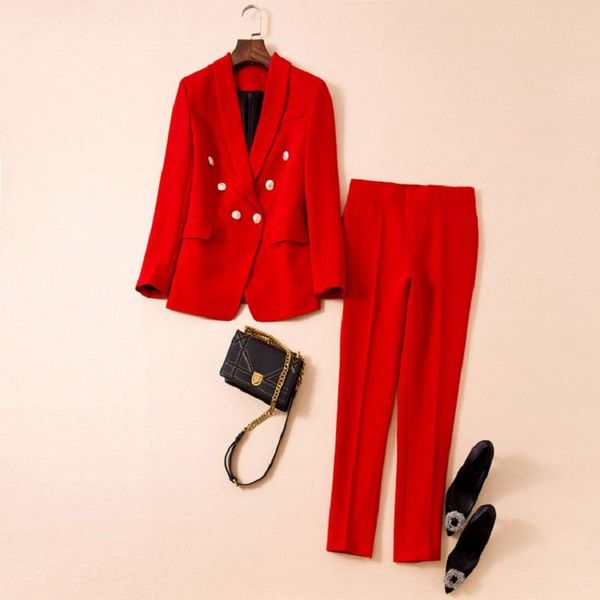 women's two piece pants 2021 stylish women suit elegant office sets red pink apricot black formal blazer suits for ladies, White
women's two piece pants 2021 stylish women suit elegant office sets red pink apricot black formal blazer suits for ladies, White