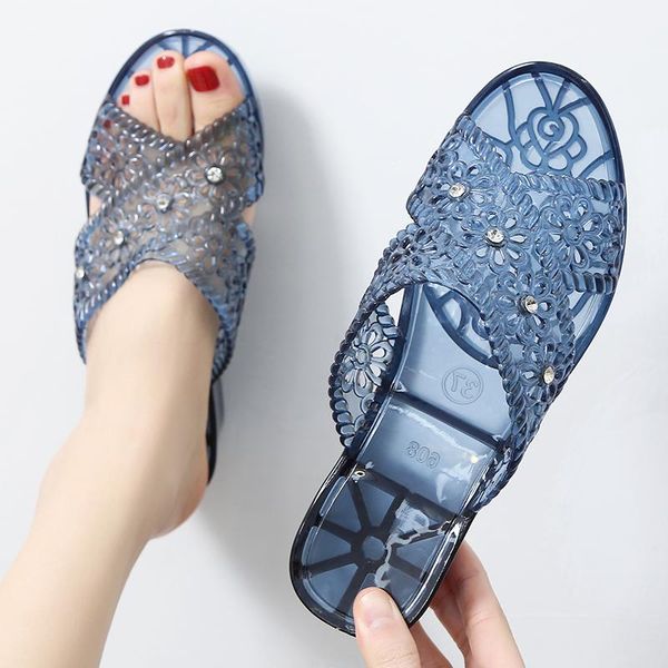 slippers wedge platform rhinestone fashion crystal jelly chunky heel plastic women's summer outer wear high mid, Black
slippers wedge platform rhinestone fashion crystal jelly chunky heel plastic women's summer outer wear high mid, Black