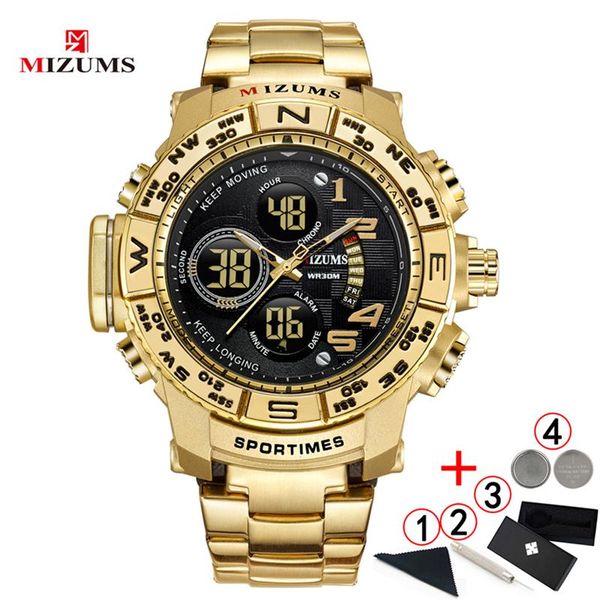 wristwatches golden men's sport digital watches gold black quartz watch for men 2021 mens relogio masculino, Slivery;brown
wristwatches golden men's sport digital watches gold black quartz watch for men 2021 mens relogio masculino, Slivery;brown