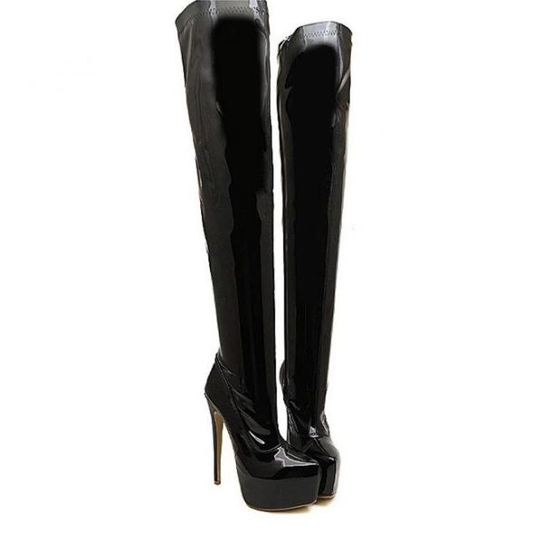 boots odinokov extreme heel 15cm heels overknee motorcycle shiny patent thigh crotch, Black
boots odinokov extreme heel 15cm heels overknee motorcycle shiny patent thigh crotch, Black