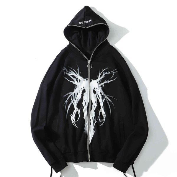 men's hoodies & sweatshirts lacible zipper jacket coat autumn streetwear dark graffiti oversized hoodie sweatshirt hip hop harajuk, Black
men's hoodies & sweatshirts lacible zipper jacket coat autumn streetwear dark graffiti oversized hoodie sweatshirt hip hop harajuk, Black