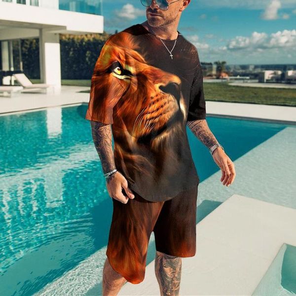 jogging clothing summer tshirt shorts 2 pcs set tracksuit men's oversized clothes sportswear streetwear animal 3d printed men sets shor, Black;red
jogging clothing summer tshirt shorts 2 pcs set tracksuit men's oversized clothes sportswear streetwear animal 3d printed men sets shor, Black;red