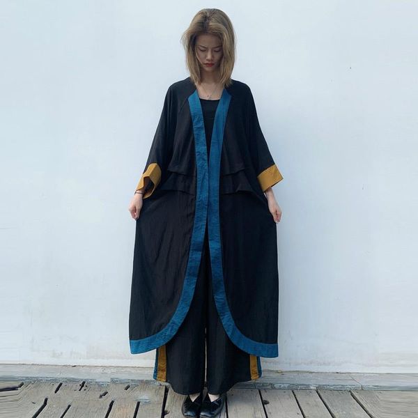 spring summer arrivals turn down collar full sleeve patchwork pants women solid pattern vintage set 72301 two piece dress, White
spring summer arrivals turn down collar full sleeve patchwork pants women solid pattern vintage set 72301 two piece dress, White
