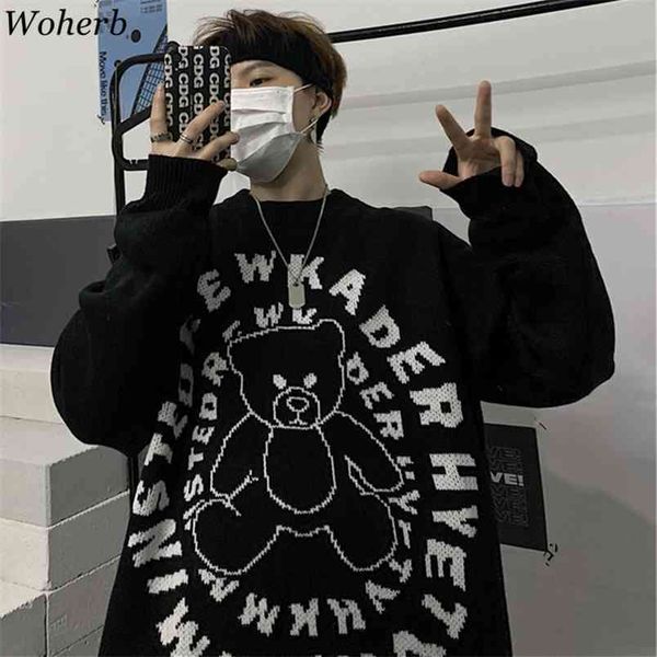 korean cartoon bear print pullovers oversized outwear harajuku bf sweaters women streetwear fashion jumper sueter mujer 210519, White
korean cartoon bear print pullovers oversized outwear harajuku bf sweaters women streetwear fashion jumper sueter mujer 210519, White