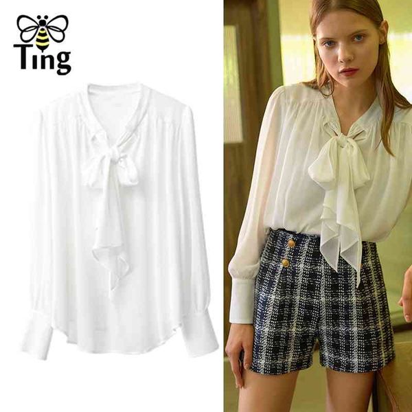 vintage elegant women bow collar casual chiffon blouses bowknot white female shirts office lady pullovers 210513
vintage elegant women bow collar casual chiffon blouses bowknot white female shirts office lady pullovers 210513