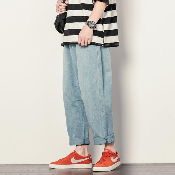 men's jeans 2021 spring summer men korean fashions cowboy blue harem pants wide leg mens streetwear denim trousers
men's jeans 2021 spring summer men korean fashions cowboy blue harem pants wide leg mens streetwear denim trousers
