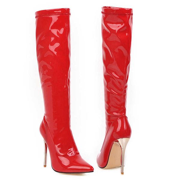 knee high boots women winter autumn new thin high heels high boot for women patent leather long fetish shoes lady large size 210429, Black
knee high boots women winter autumn new thin high heels high boot for women patent leather long fetish shoes lady large size 210429, Black