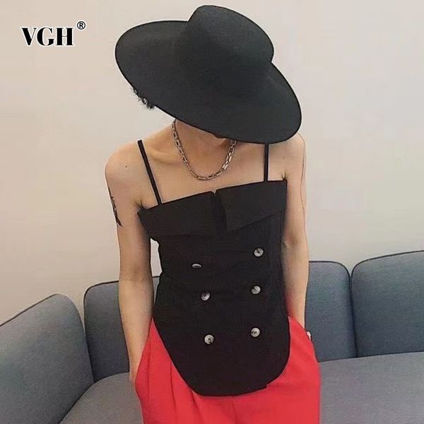 vgh black double breasted vests for women square collar sleeveless minimalist slim camis female summer fashion clothes 210421, White
vgh black double breasted vests for women square collar sleeveless minimalist slim camis female summer fashion clothes 210421, White