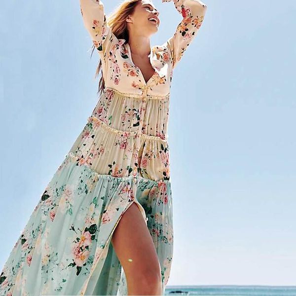 casual dresses qr summer dress women 2021 patchwork floral print long party female deep v neck split boho beach maxi, Black;gray
casual dresses qr summer dress women 2021 patchwork floral print long party female deep v neck split boho beach maxi, Black;gray
