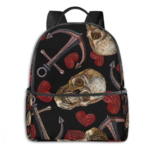 backpack women fashion shoulder bag embroidery human skull anchor and heart school for teenage boy backpacks travel
backpack women fashion shoulder bag embroidery human skull anchor and heart school for teenage boy backpacks travel