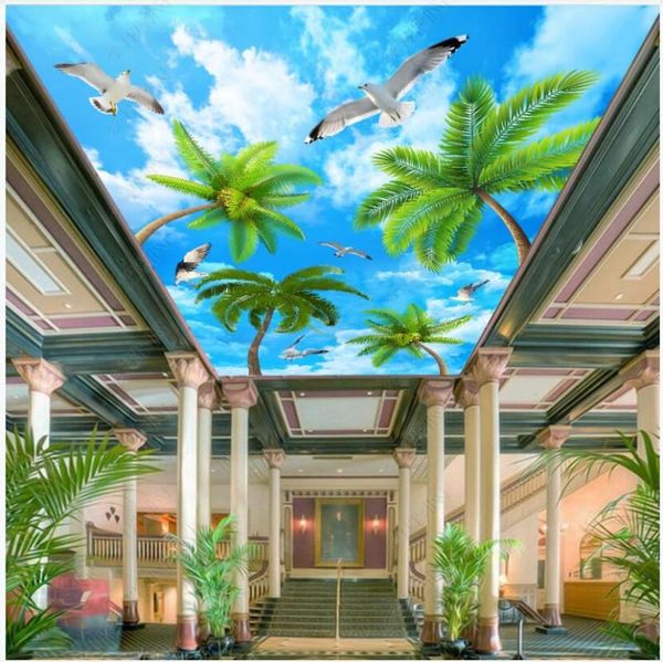 wallpapers custom po 3d wallpaper ceiling mural seaside blue sky seagull coconut tree decor wall murals in the living room
wallpapers custom po 3d wallpaper ceiling mural seaside blue sky seagull coconut tree decor wall murals in the living room