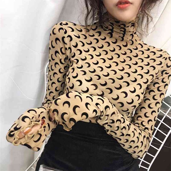 women moon print t shirt women turtleneck long sleeve bottom shirt skinny flock mesh spring autumn women tshirt 210401, White
women moon print t shirt women turtleneck long sleeve bottom shirt skinny flock mesh spring autumn women tshirt 210401, White