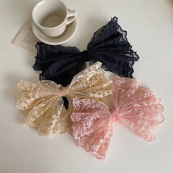 lace mesh yarn big bow hair clip fashion hair accessories women back head ribbon hairpins boutique wild outing clip headwear, Golden;silver
lace mesh yarn big bow hair clip fashion hair accessories women back head ribbon hairpins boutique wild outing clip headwear, Golden;silver