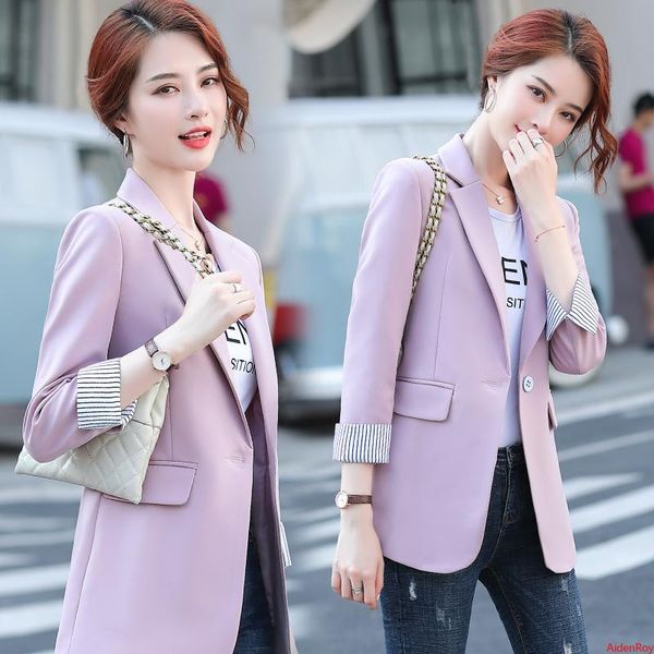 office women's blazer black pink apricot lady coat long sleeve 2021 single button stitching color blazers and jackets ol suits &, White;black
office women's blazer black pink apricot lady coat long sleeve 2021 single button stitching color blazers and jackets ol suits &, White;black