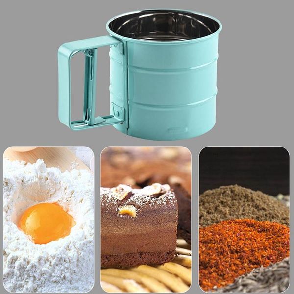 baking & pastry tools 1 pc stainless steel sieve cup powder flour tool icing sugar colander crank sifter with measuring scale
baking & pastry tools 1 pc stainless steel sieve cup powder flour tool icing sugar colander crank sifter with measuring scale