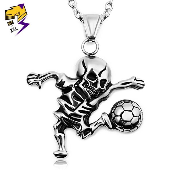 pendant necklaces punk skeleton playing football 316l stainless steel chain charms & pendants vintage jewelry, Silver
pendant necklaces punk skeleton playing football 316l stainless steel chain charms & pendants vintage jewelry, Silver
